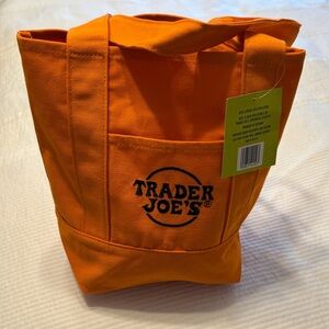 ORANGE Trader Joe’s Mini tote NWT